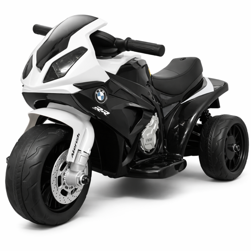 ELEKTRISCHE MINI BMW S1000RR KINDERMOTOR / KINDERDRIEWIELER 6 VOLT ZWART