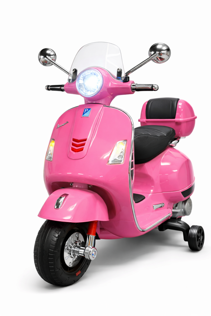 VESPA GTS, 12 VOLT ELEKTRISCHE SCOOTER MET MUZIEK EN MEER!