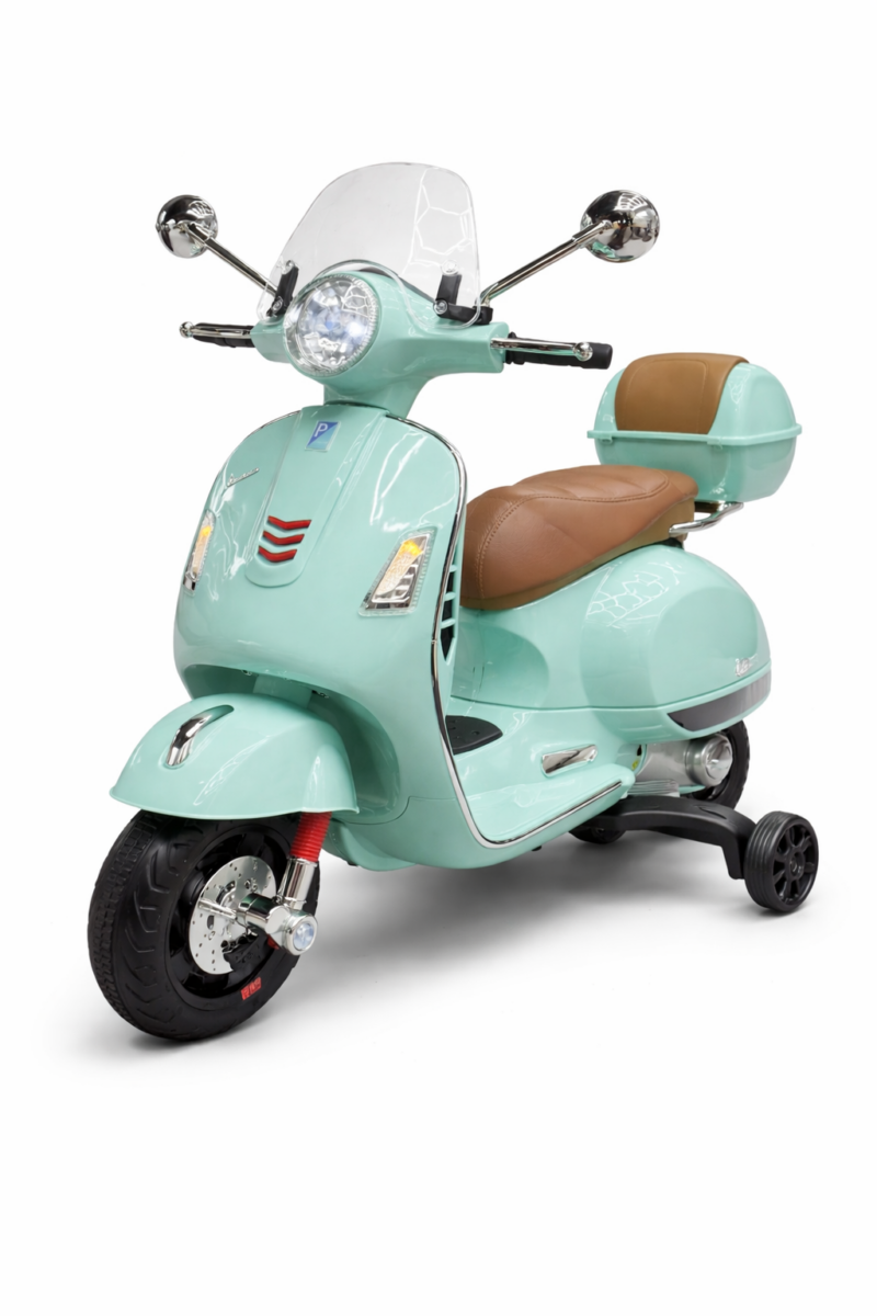 VESPA GTS, 12 VOLT ELEKTRISCHE SCOOTER MET MUZIEK EN MEER!