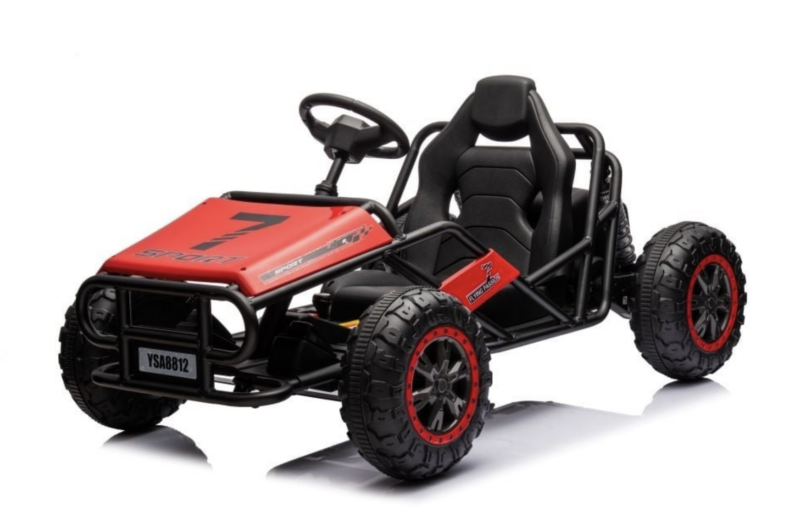 24 VOLT ELEKTRISCHE KINDERBUGGY, RUBBEREN BANDEN, KUNSTLEREN ZITJE!